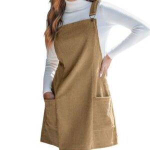 Cupshe Tan Corduroy Dress